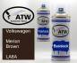 Preview: Volkswagen, Merion Brown, LA8A: 400ml Sprühdose + 400ml Klarlack - Set, von ATW Autoteile West.